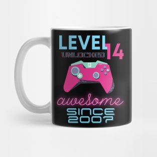 Level 14 Unlocked Awesome 2007 Video Gamer Mug